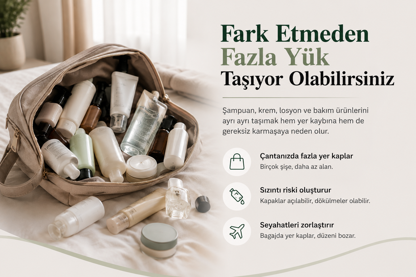 Unikit |🎒 Tüm Bakım Ürünlerinizi Tek Şişede Taşıyın